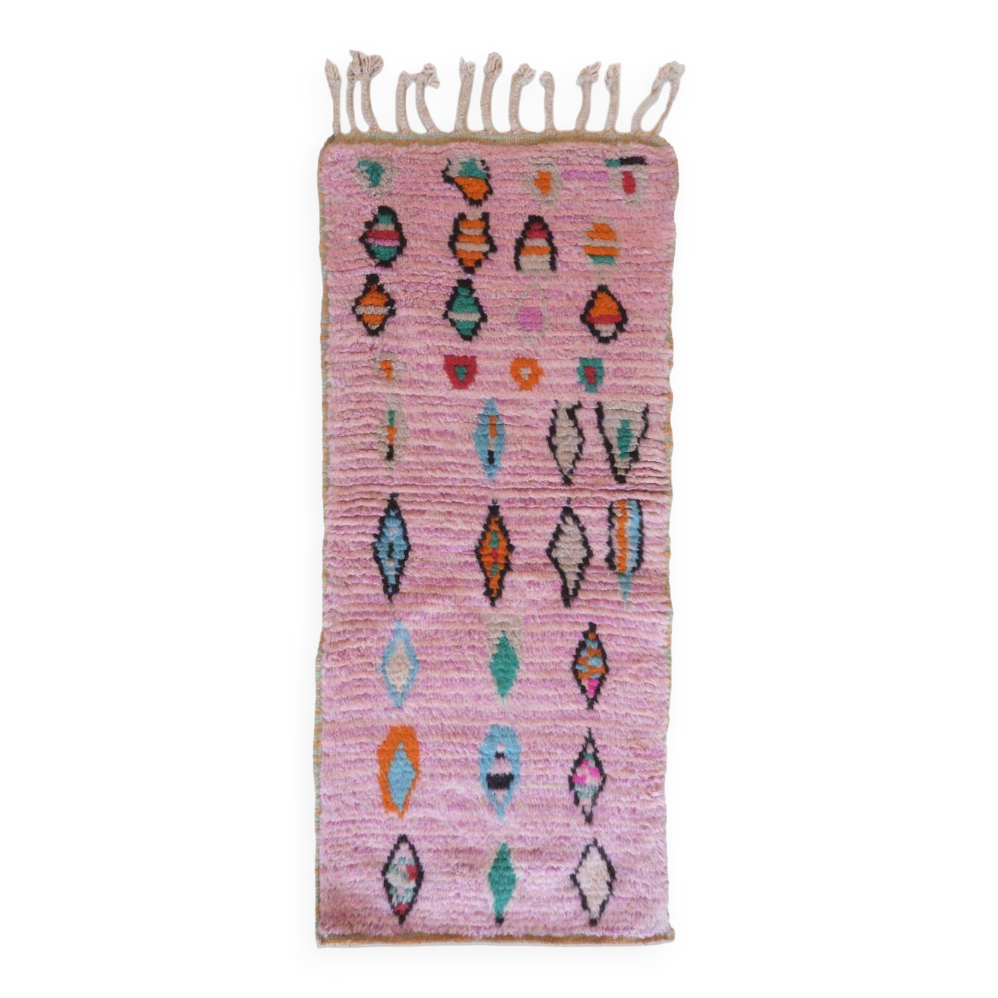 Pink Berber Rug - 153 x 67 cm