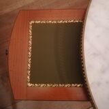 Oval hot water table in cherry and marble