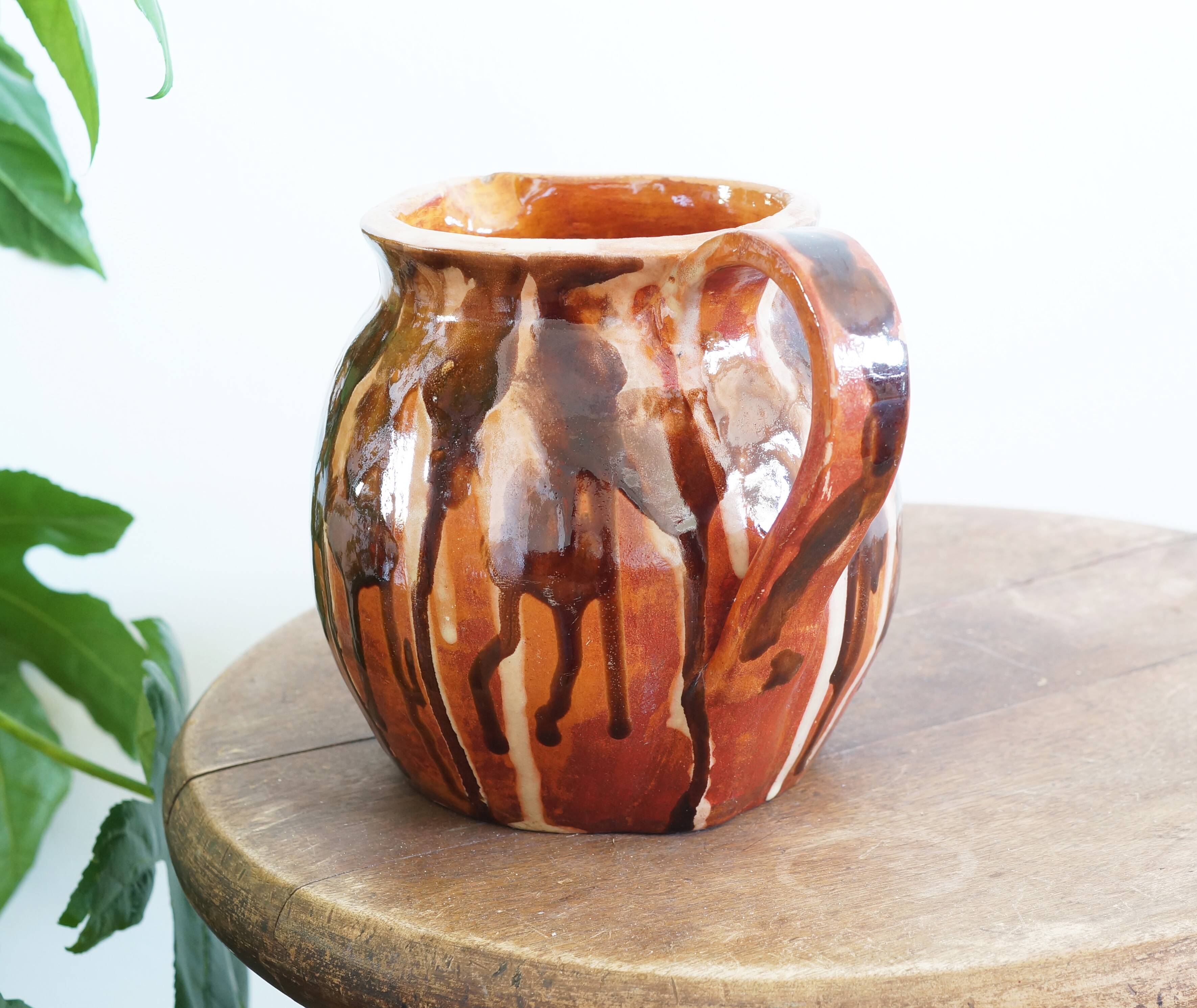 50s pitcher or jug in glazed ceramic