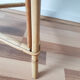 Table ronde vintage en rotin , tripode
