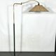 Arredoluce Monza, vintage brass and leather floor lamp. 40s