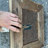 Old painting after A. Delcroix – lively seaside scene, 1841