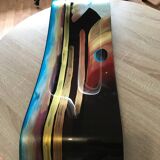 Art deco multicolored glass tray