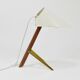 Two white desk lamps "Billy TL" by J.T. Kalmar, Vienna, mid-century style.