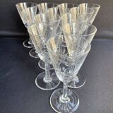 Liquor glasses (12) - art deco - cut and blown crystal