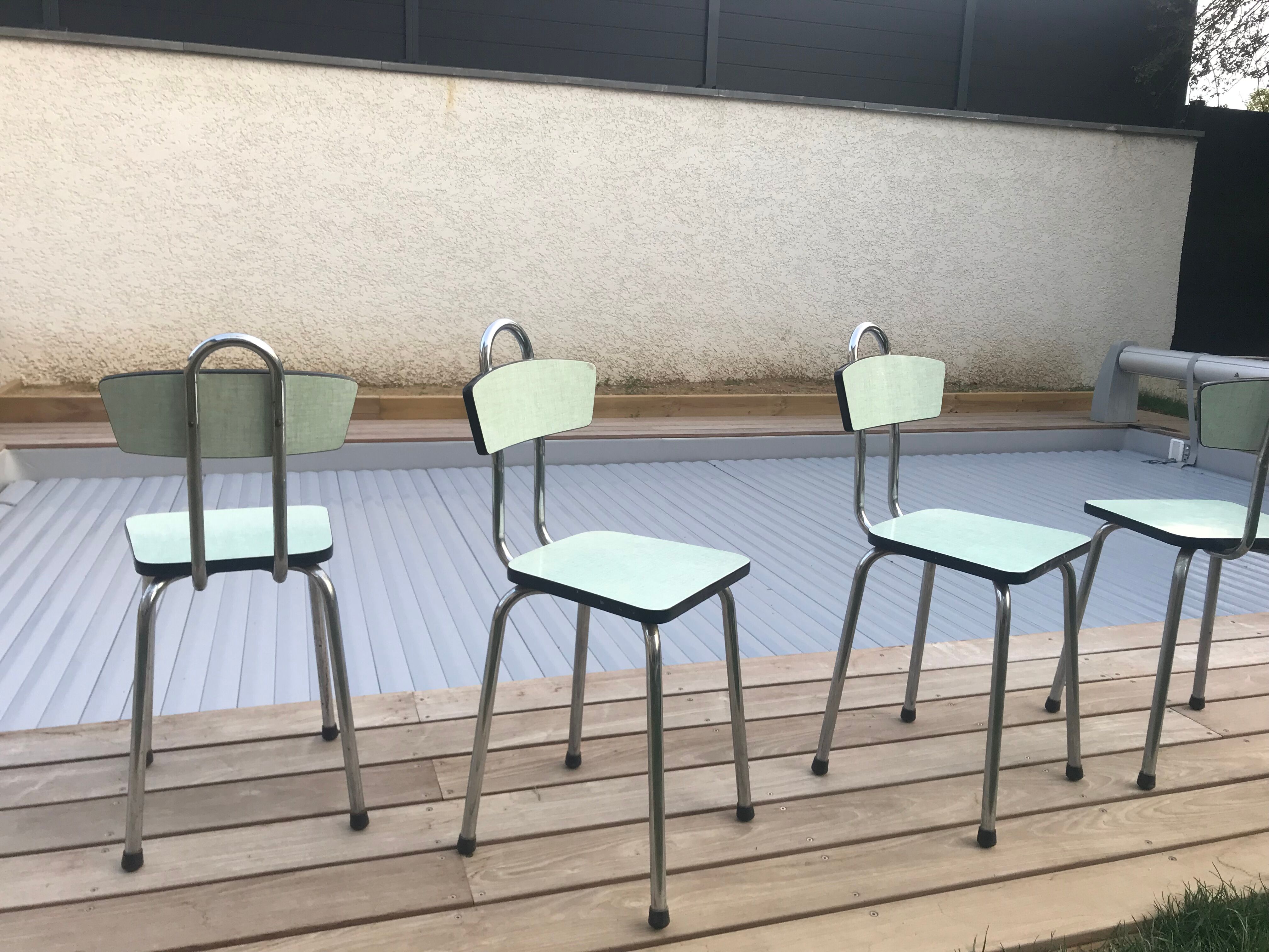 Series 4 vintage chairs formica