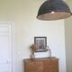Large round sheet metal pendant light