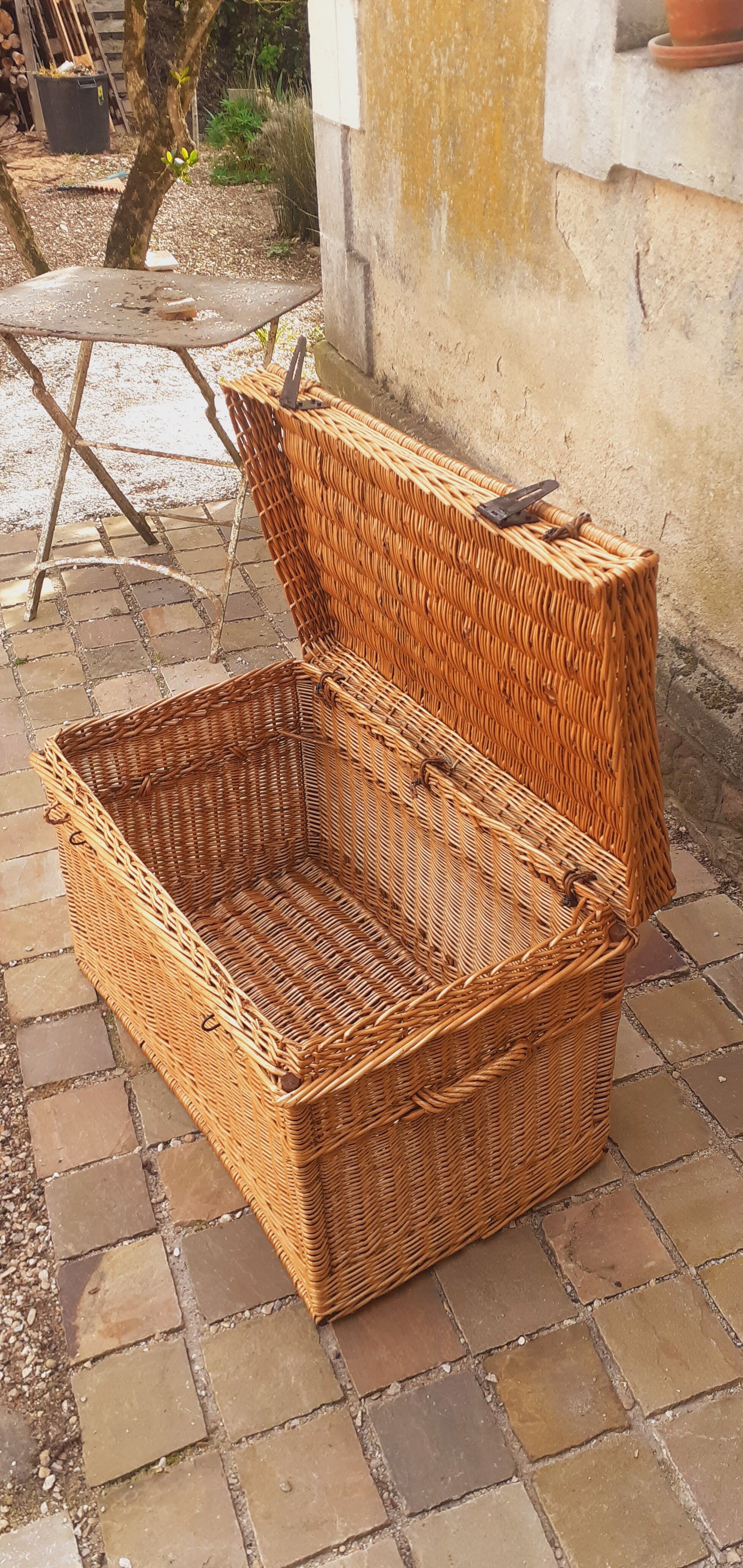 Rattan storage trunk late nineteenth century