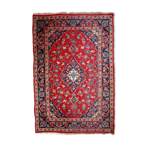 Tapis vintage persan kashan fait main 100cm x 146cm 1950s, 1c766