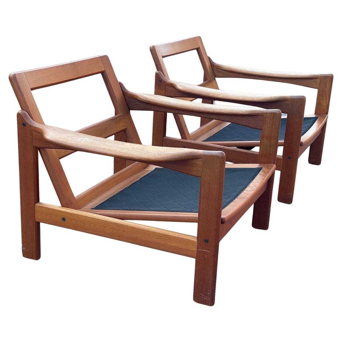 Set of mid-century modernist teak chairs, Denmark, 1967
