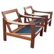 Ensemble de chaises en teck modernistes du milieu du siècle, Danemark, 1967