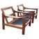 Ensemble de chaises en teck modernistes du milieu du siècle, Danemark, 1967