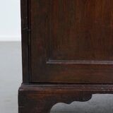 Charmant et intemporel meuble-commode ancien en chêne anglais du début du XIXe siècle, avec deux portes et une serrure fonctionnelle.