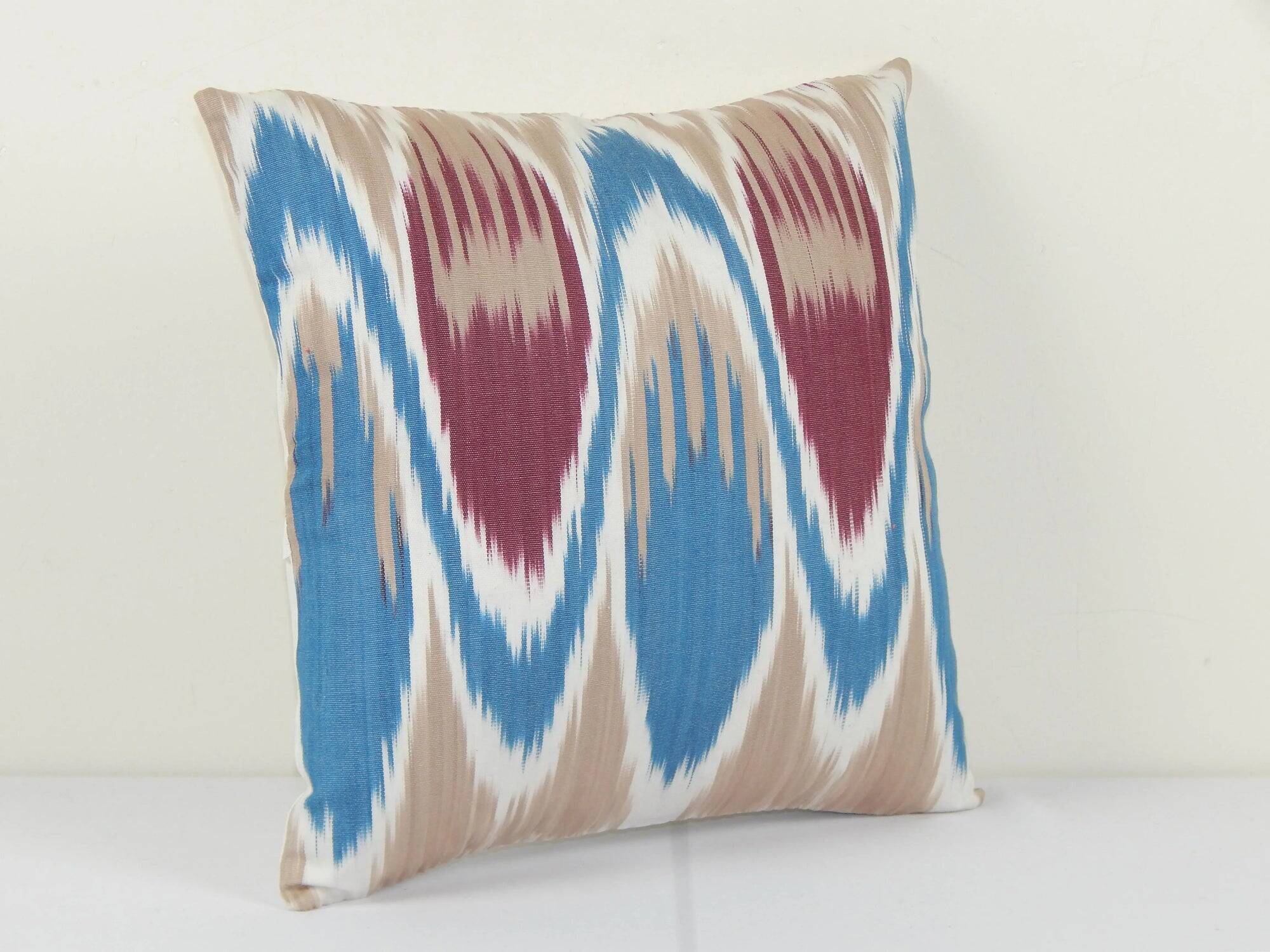 Vintage ikat cushion cover 33x33 cm