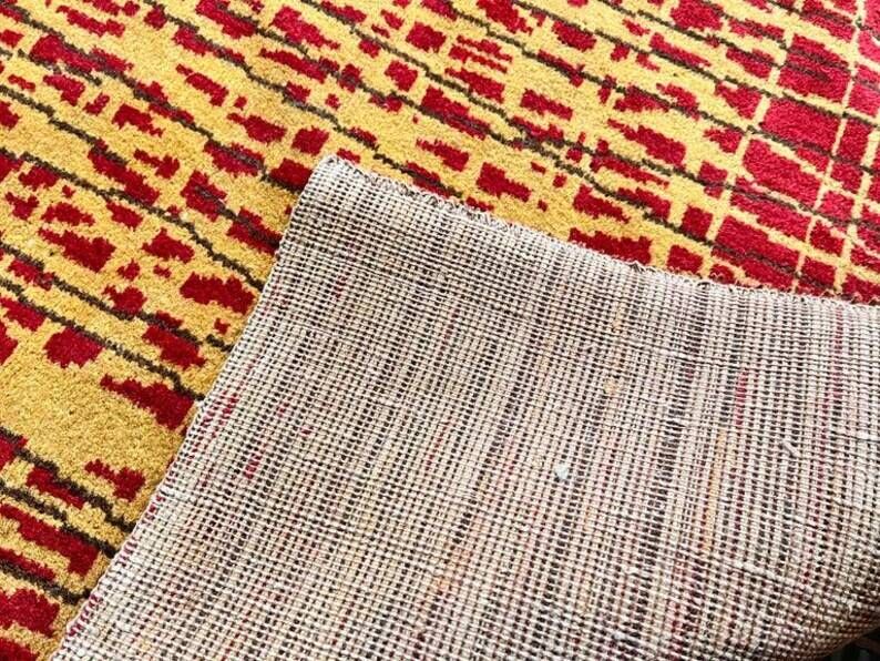 1960s mid century design Abstract organic Rug/carpet, Czechoslovakia - bouclé