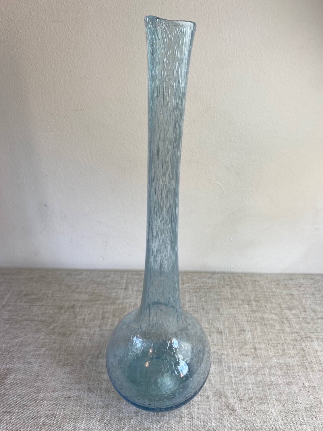 Biot bubble glass soliflore vase