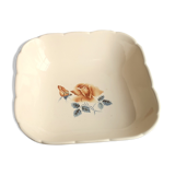 Ancient Saladier in Pink Ceramics by Digoin Sarreguemines Floral Decoration