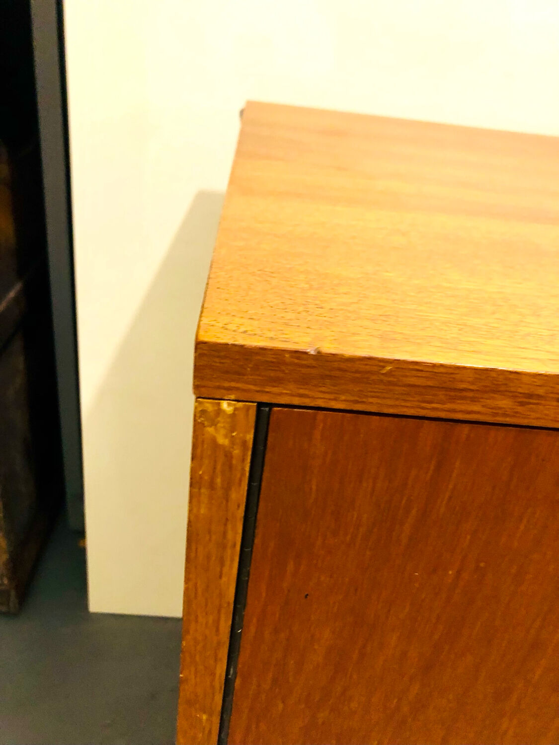 Meuble bas teck vintage scandinave - circa 1960