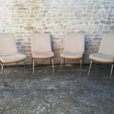 Wooden and fabric shell chairs