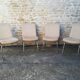 Wooden and fabric shell chairs