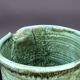 Turquoise green glazed stoneware pitcher – signed, France, 1970