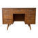 Vintage Scandinavian desk in waxed wood with 7 drawers.