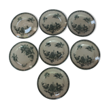 Set of 7 flat plates Sté Amandinoise St Amand, model Margot