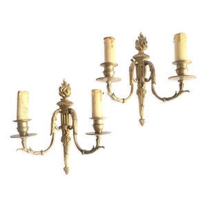 Paire d'appliques murale en bronze