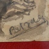 Painting "Portrait of an elegant lady" signed Belzacq first half of the 20th century