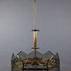 Lustre design Gino Paroldo Fontana Arte brass smoked glass modernist 1960