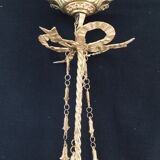 3-light Bronze Basket Chandelier