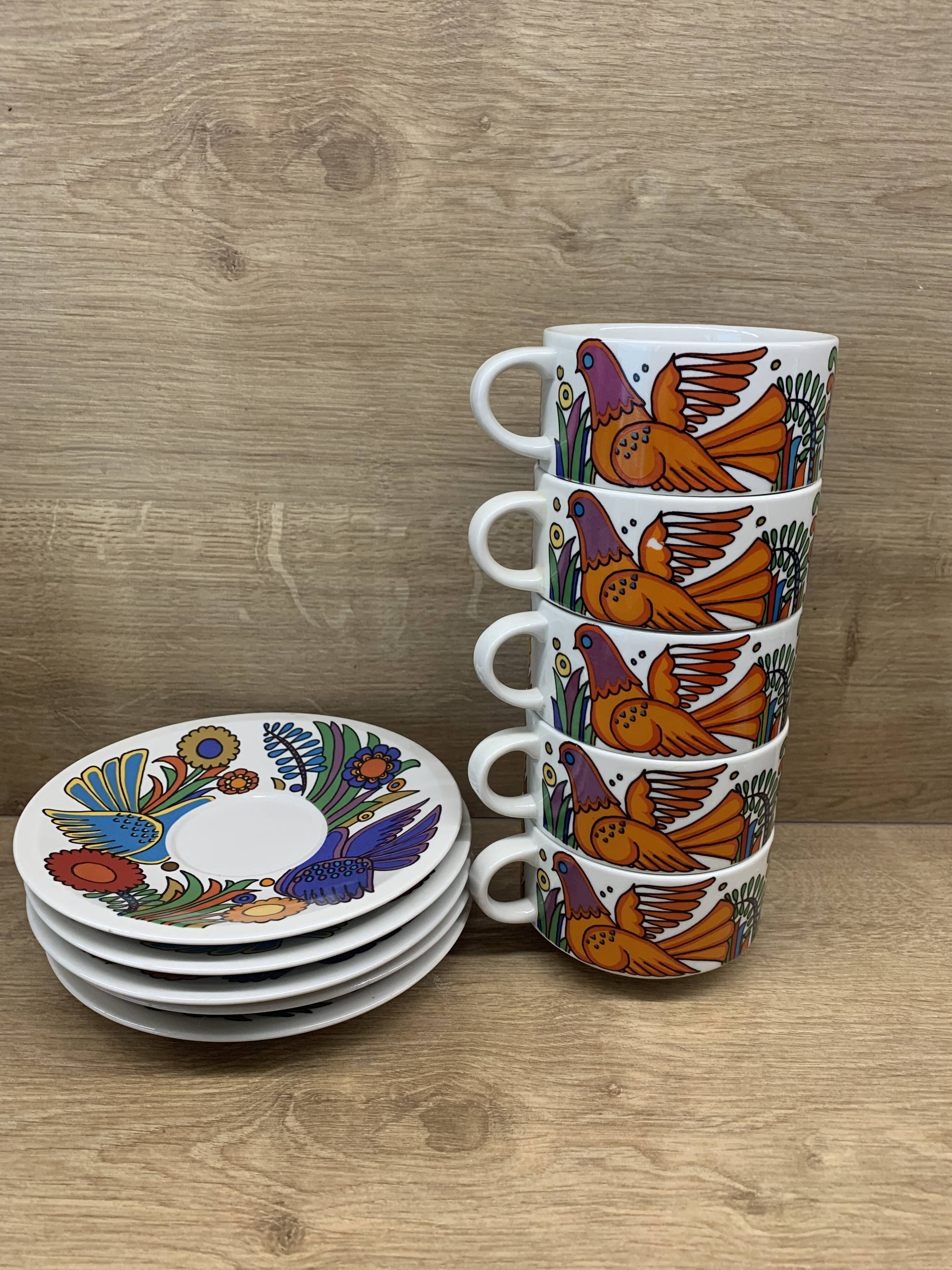 Set of 5 big coffe cups Villeroy & Boch Acapulco