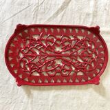 Oval cast iron trivet