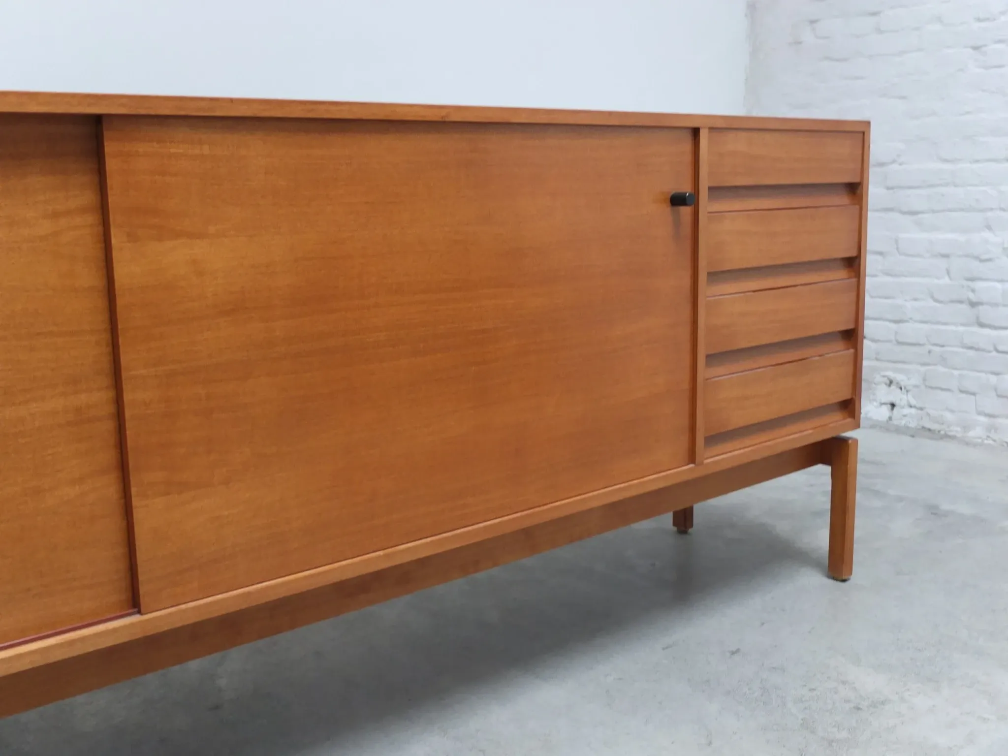 Walnut 'Abstracta' sideboard by Jos De Mey for Van Den Berghe-Pauvers, 1960s