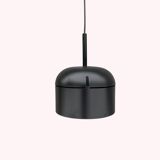 Black pendant lamp designed by Arnold Berges for Staff Leuchten, 1970.