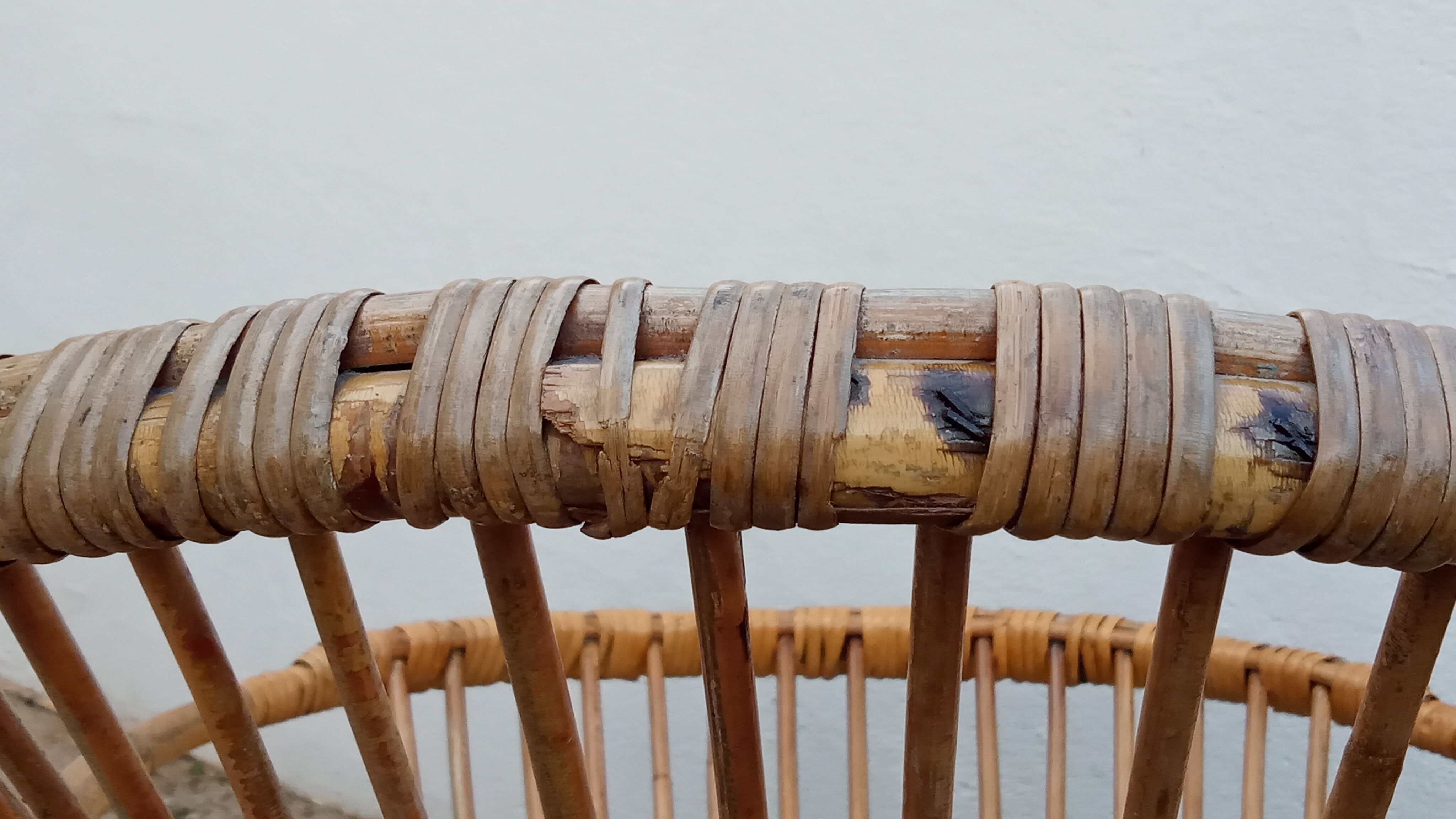 Rattan armchair 50s