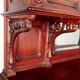 Antique Art Nouveau walnut buffet with decorations, Italy, 19th century.