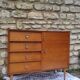 Seventies asymmetrical chest of drawers
