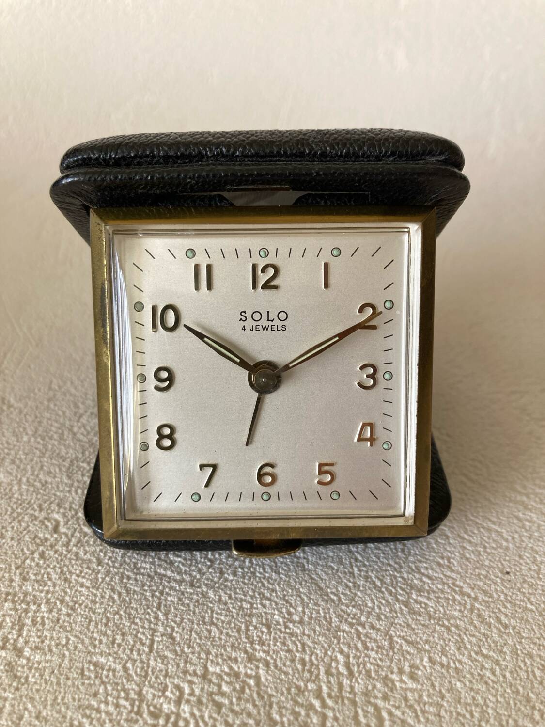 Solo 4 Jewels Black Travel Alarm Clock