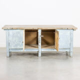 Antique industrial workbench