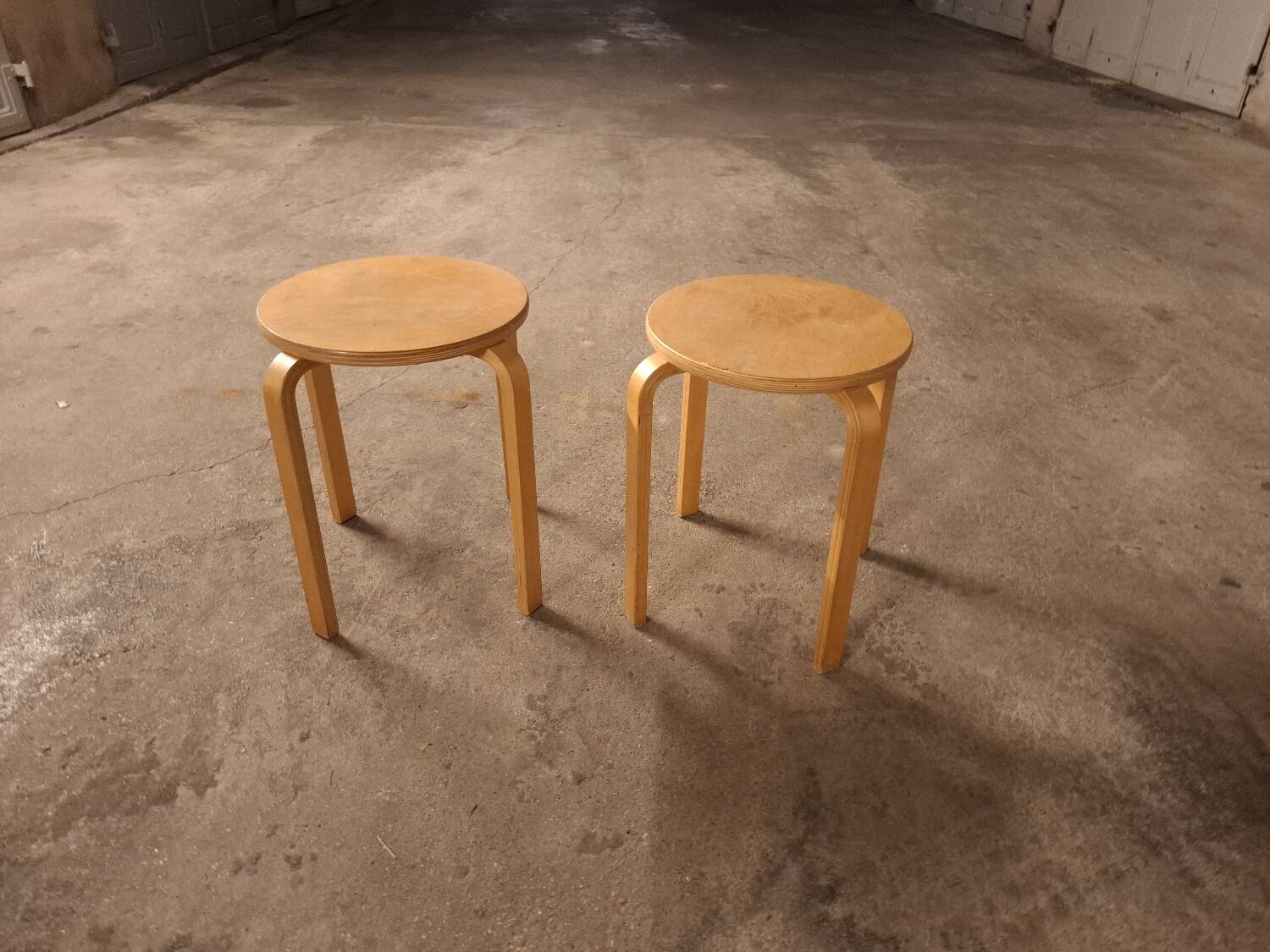 2 stackable stools, vintage 90'S Ikea