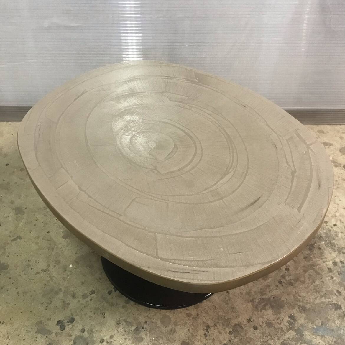 Vintage coffee table tulip foot.