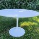Table basse Tulip authentique Eero Saarinen – Stratifié blanc