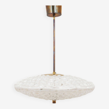 Brass chandelier, Swedish design, 1960s, designer: Carl Fagerlund, manufacturer: Orrefors