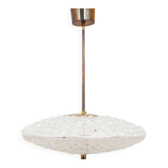 Brass chandelier, Swedish design, 1960s, designer: Carl Fagerlund, manufacturer: Orrefors