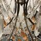 Bronze Pink Crystal Chandelier 1950’s