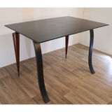 Minimalist desk in steel and wood