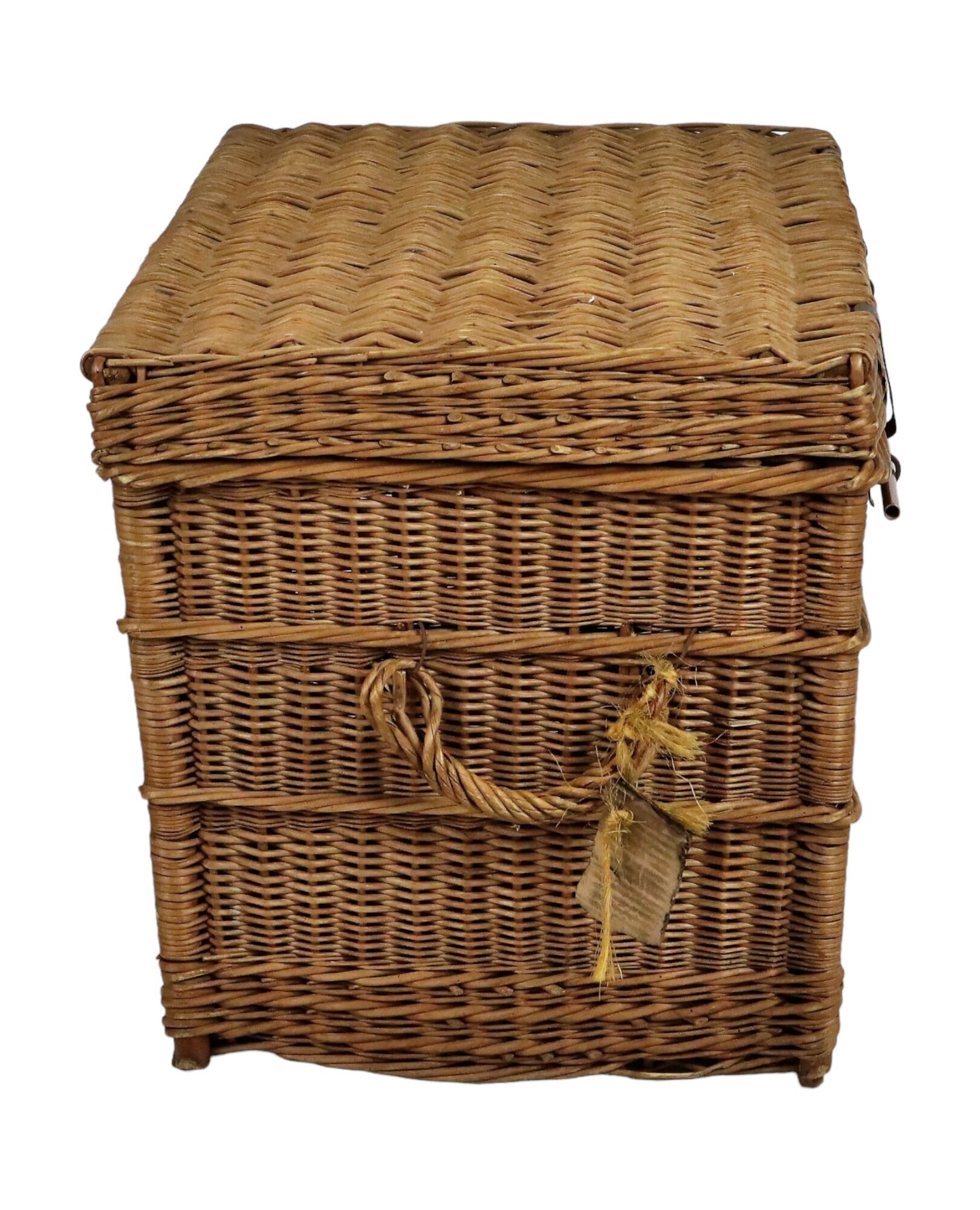 French wicker trunk
