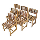 Suite de 6 chaises vintage 1970 Hiddensee
