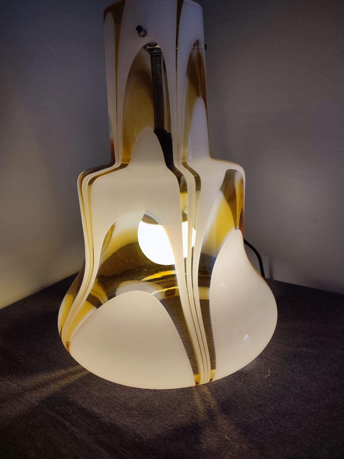 Vintage blown glass pendant lamp/chandelier